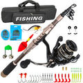 8m High Carbon Ultralight Super Hard Telescopic Fishing Rod Reel Combo Portable Full Set With Simulated Lures Line Hooks Float
