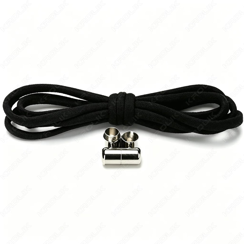 No Ties Lock Shoelaces Sneakers Elastic Shoelace Tie Free Shoe Lazy Laces Capsule Metal Lock Quick Shoe Strings for Adult Kids