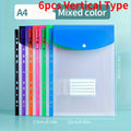 6pcs A4 Expanding File Folders with Button 11 Ring Binder Pockets.Durable A4 Binder Organizer, for School, Office. file folder