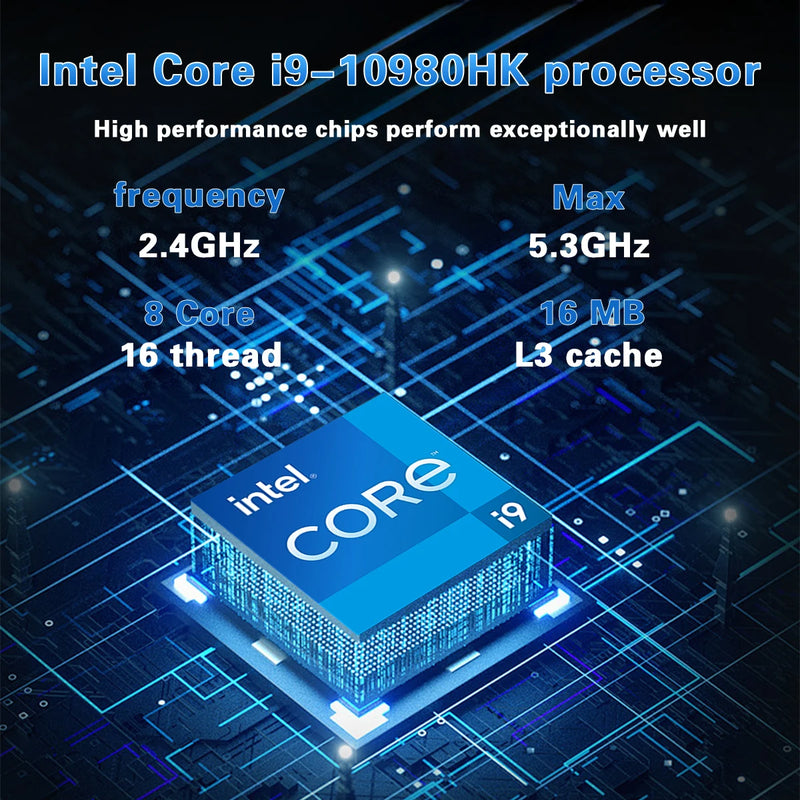 2026 Windows 11 Pro 15.6' Laptop Intel Core I9 10980HK 16GB RAM 1TB 2TB SSD Office Gamer Laptops Fingerprint UnIock Notebook PC