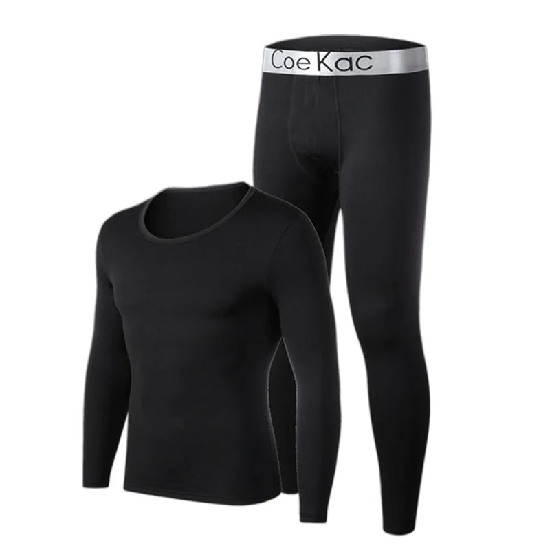 Cold Weather Winter Thermal Underwear Set High Elasticity Skin-Friendly Top & Bottom Set Base Layer Warm Long Johns for Men
