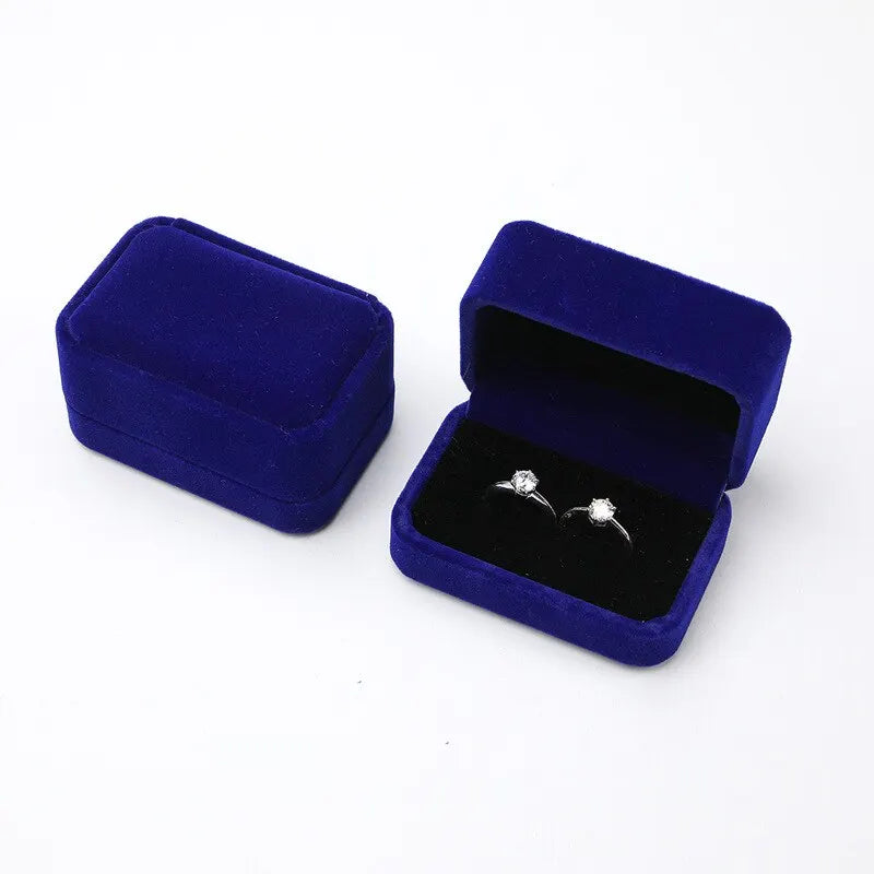 Personalized Flannel Ring Box - Custom Initials & Date, Custom Engagement Ring Box Wedding Jewelry Box, Elegant Jewelry Box