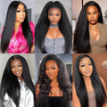 100% Human Hair Indian 12A Kinky Straight 1/3/4 Bundles Raw Virgin Unprocessed Yaki Straight Double Weft Bulk Braiding Hair