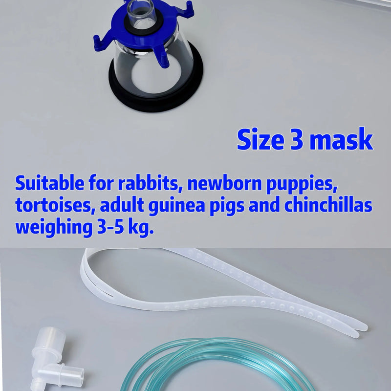Animal anesthesia oxygen mask, universal nebulization oxygen mask for dogs and cats, animal anesthesia respiratory mask
