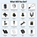 5K Mini Action Camera 4K 60FPS Anti Shake Touch Screen Waterproof Magnetic Pendant Body Cam Motorcycle Bike Outdoor Sport Record