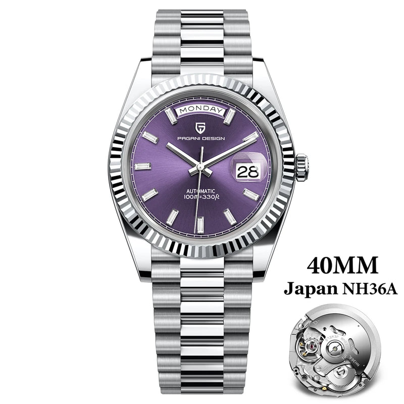 2026 New PAGANI DESIGN Rose Gold DD40 Luxury Automatic Watch Men Mechanical Wrist Watches Men Japan NH36A AR Sapphire crystal