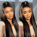 40 Inch Straight Lace Front Wig Human Hair 250% Density 13x6 Transparent HD Lace Full Frontal Glueless Wig Wear And Go Glueless Wigs Human Hair Pre Plucked