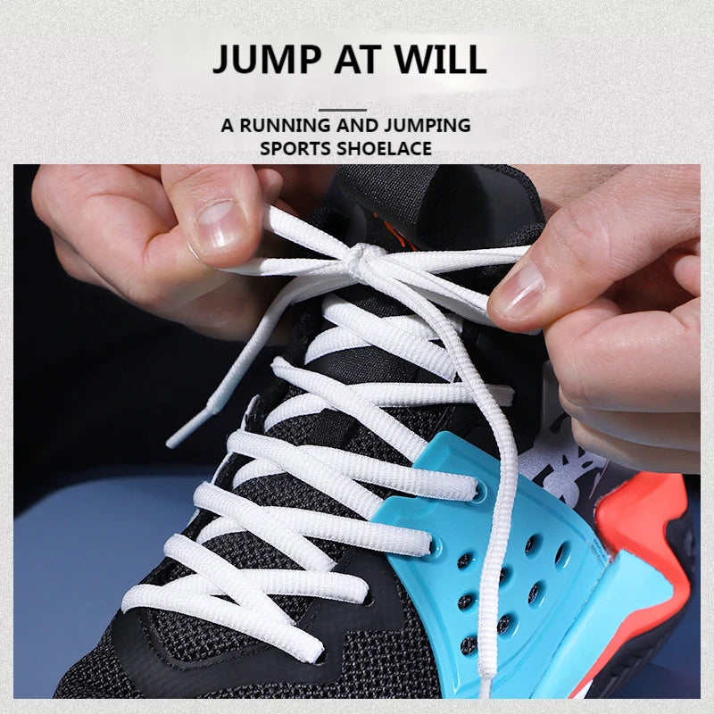 1 Pair Round Shoelaces Fof Basketball Sneakers Shoe Laces Black White Shoelace Universal for Children and Adults 100CM