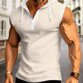Men Hooded Sleeveless Shirt Casual Gym Tank Top Male Breathable Bodybuilding Vest Basketball Shirt Fashion Singlet Man Clothes