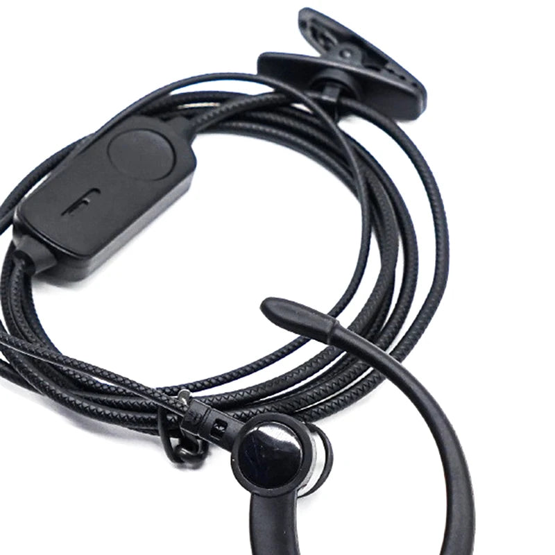 EarHook Headset for BF760 BF996 Walkie Talkie, K-Plug Wired Microphone, Two Way Ham Radio Earphone
