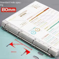 A4 File Folders Display Book 4 Hole Binder Folders Morandi Color Waterproof Document Ring Binder Folder Office School Supplies