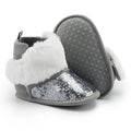 Sequin Newborn Baby Boys Girls Boots Warm Fluffy Soft Anti-slip Toddler First Walkers Multicolor Winter Infant Baby Shoes 0-18M
