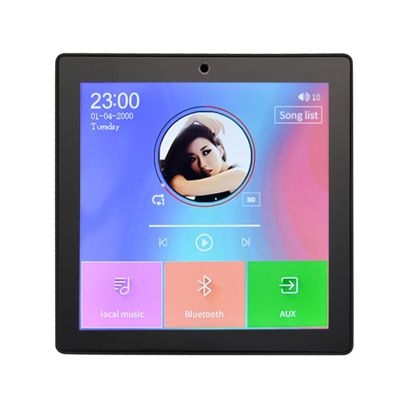 Mini Touch Screen 4*20W Stereo Music Panel PA SystemBluetooth Wall Amplifier Smart Home Audio Ceiling Speaker Wall Amplifier