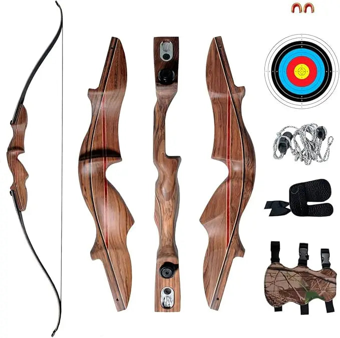 58 Inch Wooden Riser LIF Interface Recurve Bow Set | SAMAG