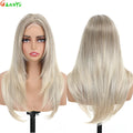 210g/pcs 180% Density Lace Wig 6-24-613 Color Middle Part Glueless Lace Wigs 24 Inch Ombre Blonde Synthetic Hair Daily Use Wigs