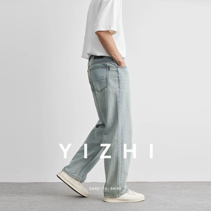 Lyocell Straight Jeans Summer Thin Retro Loose Casual | SAMAG