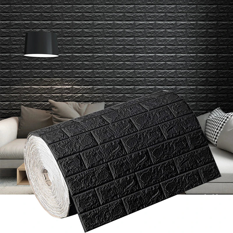3D Waterproof Wall Sticker Soft Foam Brick Pattern DIY Wall Home Children's Room Bedroom Warm Decoration Wallpaper