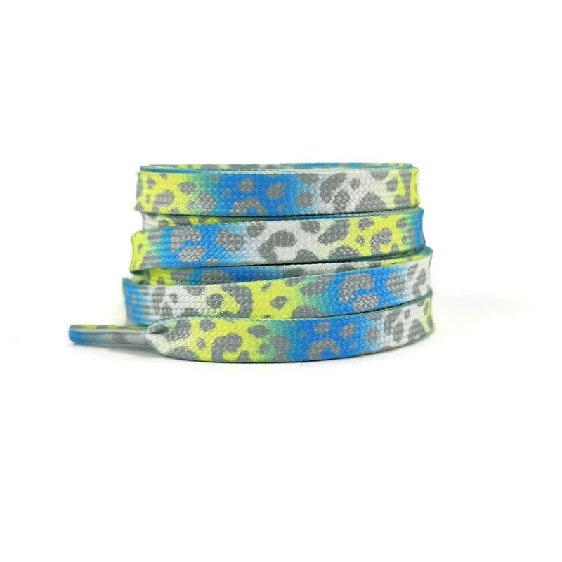 Colorful Shoelaces Leopard Print Fashion Flats Shoe Laces For Sneakers Washable Without Fading Shoes Accessories Shoestring