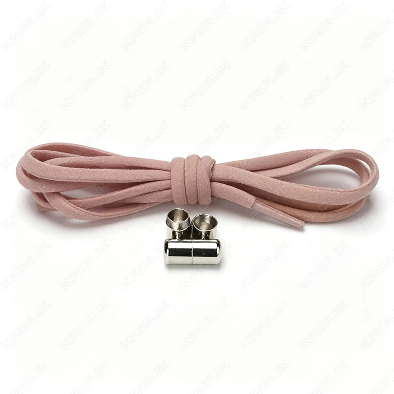 No Ties Lock Shoelaces Sneakers Elastic Shoelace Tie Free Shoe Lazy Laces Capsule Metal Lock Quick Shoe Strings for Adult Kids