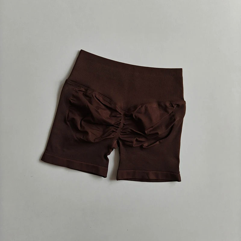 Women's High-Waisted Yoga Sports Shorts Summer Stretch Hip-Lifting Abdominal-Tightening Fitness Three-Part Shorts