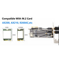 M.2 To PCI Express Wireless Adapter Converter with 6DBi 2x Antenna NGFF M.2 WiFi Bluetooth Card For AX210 - Visuel 5 | SAMAG