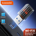 Toocki TB08 AX900 USB WiFi 6 Bluetooth 5.4 Adapter 2 in 1 Dual Band 2.4G/5GHz High - Speed Drive Free Mini Wireless | SAMAG