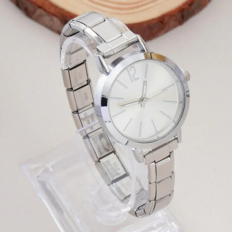 9MM Titanium Stainless Steel Bracelet for Women Men Watch Bracelet DIY Making Italian Charm Link Bracelets Replacement Fashion