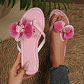 Women's 2026 New Resort Style Lightweight Non-slip Casual Flip-flops Summer Floral Decoration Comfortable Non-slip Flip-flops