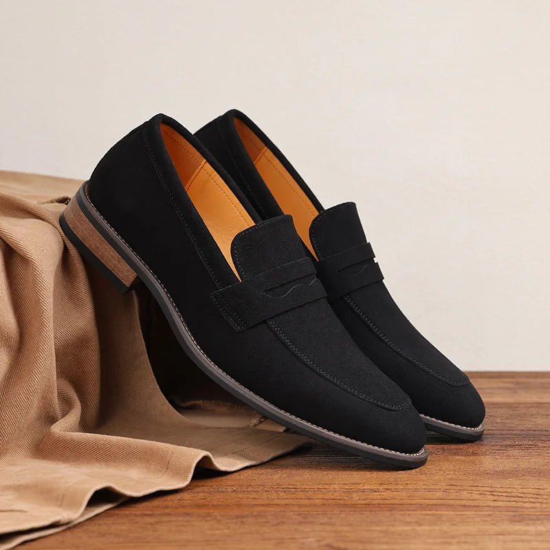 Large size Le Fu shoes men's leather shoes