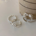 VENTFILLE 925 Sterling Silver Bow Tie Open Finger Ring For Women Gift Cute Design Fashion Jewelry Gift Wholesale