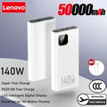 Lenovo 140W 50000mAh Ultra Capacity Power Bank Super Fast Charging CCC Portable Battery Charger For IPhone Samsung 2026 New