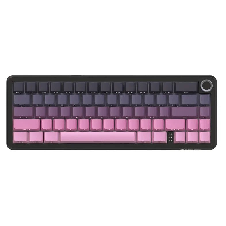 ATTACK SHARK X66 Bluetooth Wireless Wired Mechanical Keyboard RGB Gasket Hot Swappable Knob Side Printed PBT Keycaps for Gaming