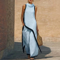 2026 New European American Women's Two-Piece Set: Solid Sleeveless Blouse with High Waist Pants, Elegant Casual Matching Outfit