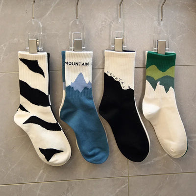 Fashion A/B Style Men Socks Asymmetrical Pattern Street | SAMAG