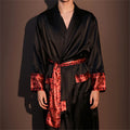 High Quality Men's Robe Pajamas Ice Silk Homewear Spring Summer New Long Sleeve Bathrobe Loungewear Loose Lingerie Sleepwear