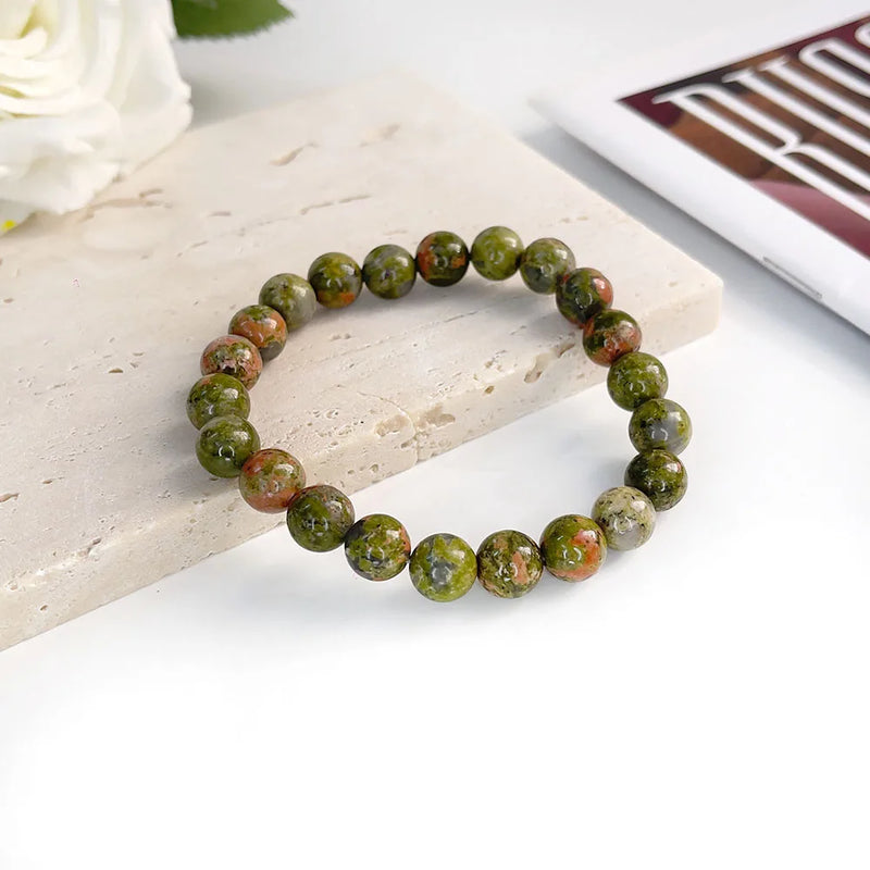 Natural Stone Beads Bracelet For Women Men Agate Crystal Quartzs Aquamarines Jades Jewelry Agates Elastic Bangle Bracelets 6 8mm