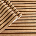 3D Wood Stripes Waterproof Wall Sticker Continuous Retro Wallpaper Self Adhesive Waterproof WallcoveringLiving Room Wall Decor