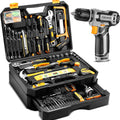 DEKO Home Mechanic Toolbox with 12V Power Cordless Drill Hand Repair Tools Sets Combo Kits Storage Organizer Drawer | SAMAG