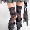 1 Pair Women Sexy Flowers mesh lace Thigh High Stockings Over The Knee Stockings Lolita style Girls Long Leg Boot Socks