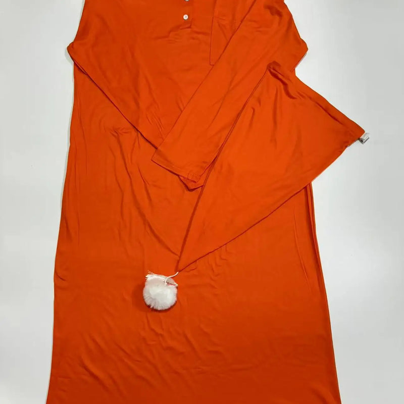 2026 Autumn Men's Nightgown Male Long Robe Solid Thin Loose Plus Size Long Sleeve One-Piece Pajamas for Men Bathrobe Homewear