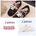 Length 100cm DIY Freedly Round Leather Colorful MIU Shoelaces Canvas Casual  Boots Shoe Laces Rope Shoestrings