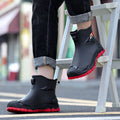 Workwear Style Outdoor Work Commuting Fishing Kitchen Anti Slip Waterproof Men's Flat Bottomed High-Quality Rubber Boots Rain Bo