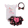 0 to12M 3-Pack Bodysuits Sets For Girls Newborn Short Sleeve Rompers Cotton Clothes Infants Summer One Piece Costume Bebe Outfit