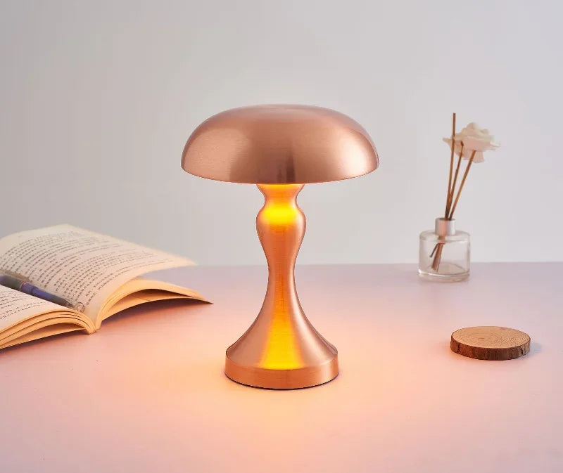 LED Table Lamps Touch Dimming USB Rechargeable for Bar Hotel Restaurant Bedside Decor Bedroom Nightlights Mushroom Lampara Gift