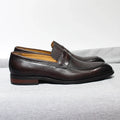 Luxury Genuine Leather Men's Penny Loafers Italian Slip-On Office Business Dress Shoes for Men Wedding Party Loafer Footwear