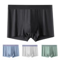 Men Boxers Thin Breathable Soft Ice Silk Seamless Daily Wear Anti-septic High Elasticity Male Underpants Men Underwear