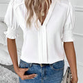 Women Summer Style Blouses Shirts Lady Casual Short Puff - View 3 | SAMAG