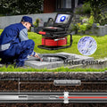 Sewer Pipe Inspection Camera 10 Inch IPS 1080P Screen Sewer Camera with 512hz Locator +Meter Counter+5MM Fiberglass Cable