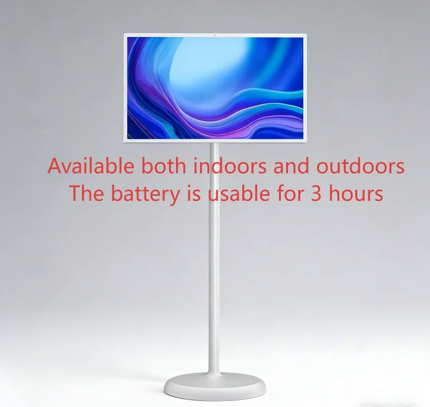 Portable TV 32 Inch Android 13 LED Smart Monitor with 10-Point Touch Screen for Retail Store and Elevator Use