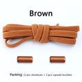 Flat Shoe Laces Without Ties Colored Matte Metal Lock Lazy Shoelaces for Men and Women Casual Shoes Elastic Shoelace 1 Pair